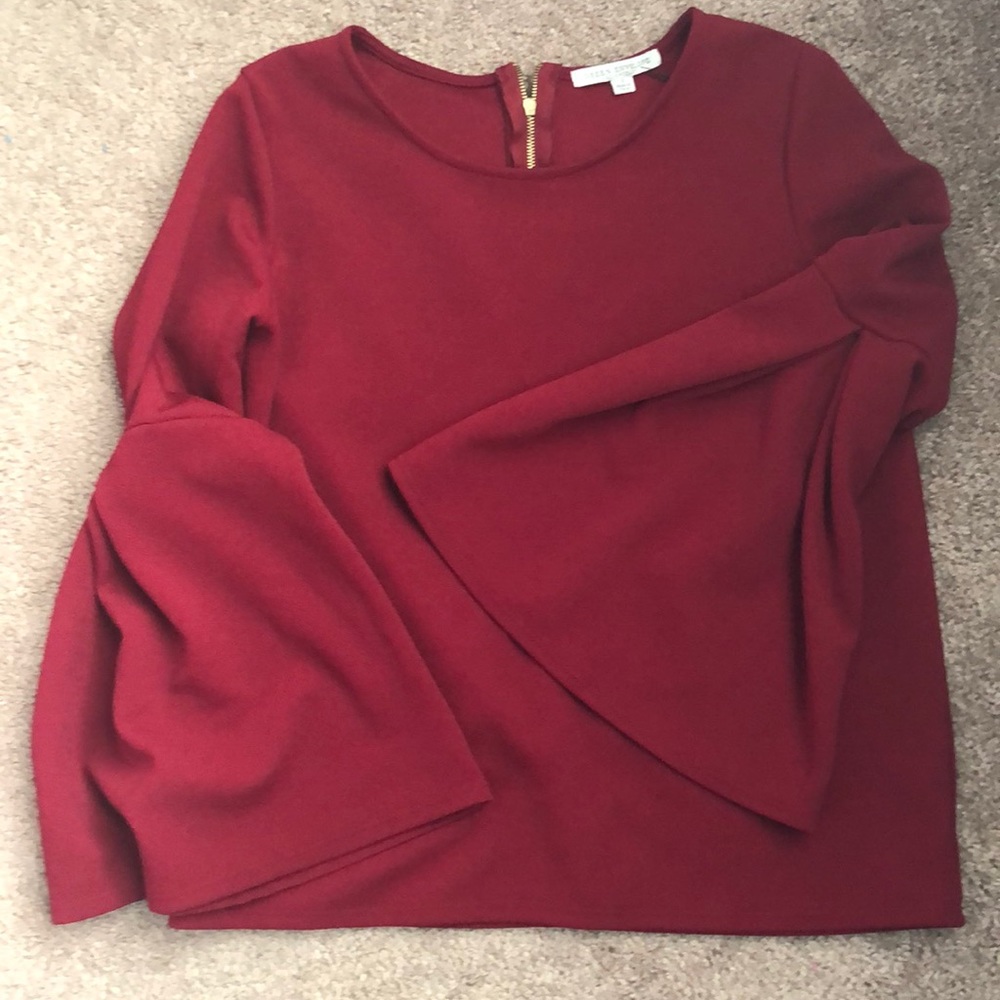 Blood red sexy blouse